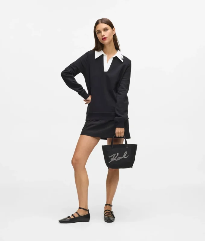Sweatshirt mit charakteristischem Kragen Sweatshirt mit charakteristischem Kragen