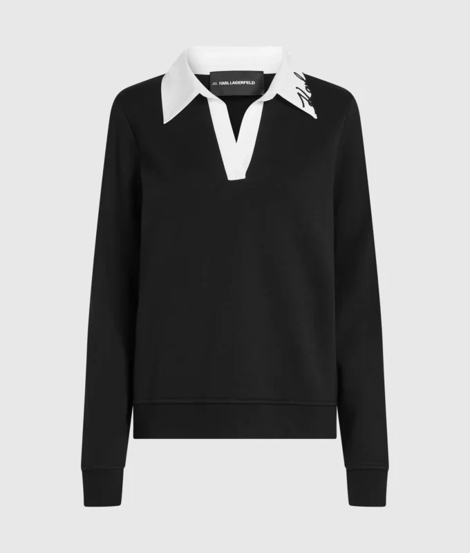 Sweatshirt mit charakteristischem Kragen Sweatshirt mit charakteristischem Kragen