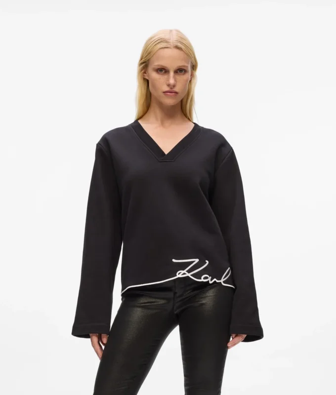 Sweatshirt mit charakteristischem Saum Sweatshirt mit charakteristischem Saum