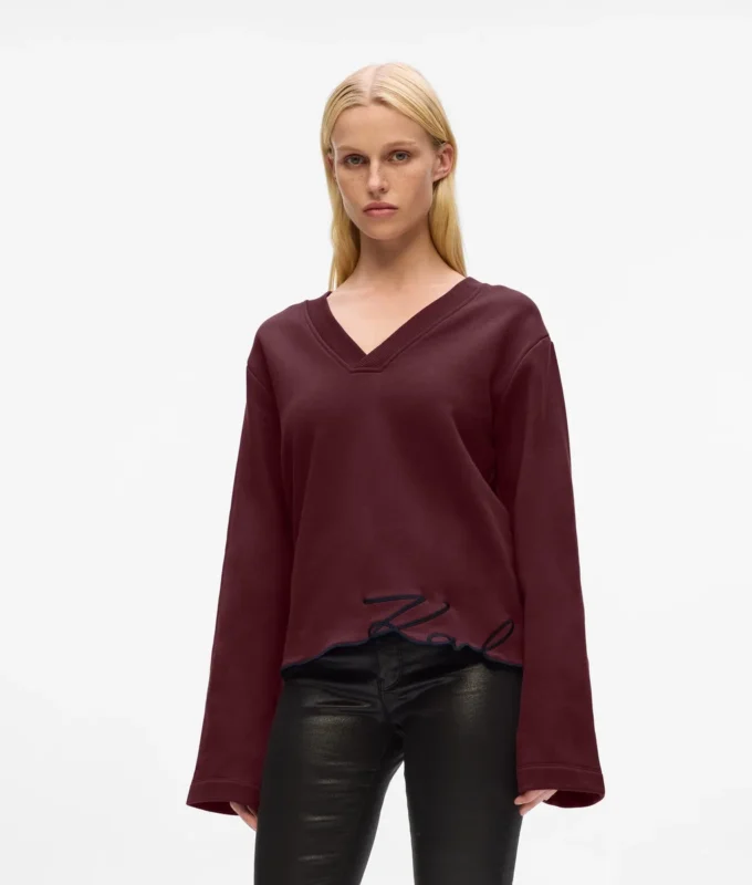 Sweatshirt mit charakteristischem Saum Sweatshirt mit charakteristischem Saum