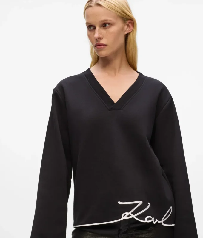 Sweatshirt mit charakteristischem Saum Sweatshirt mit charakteristischem Saum