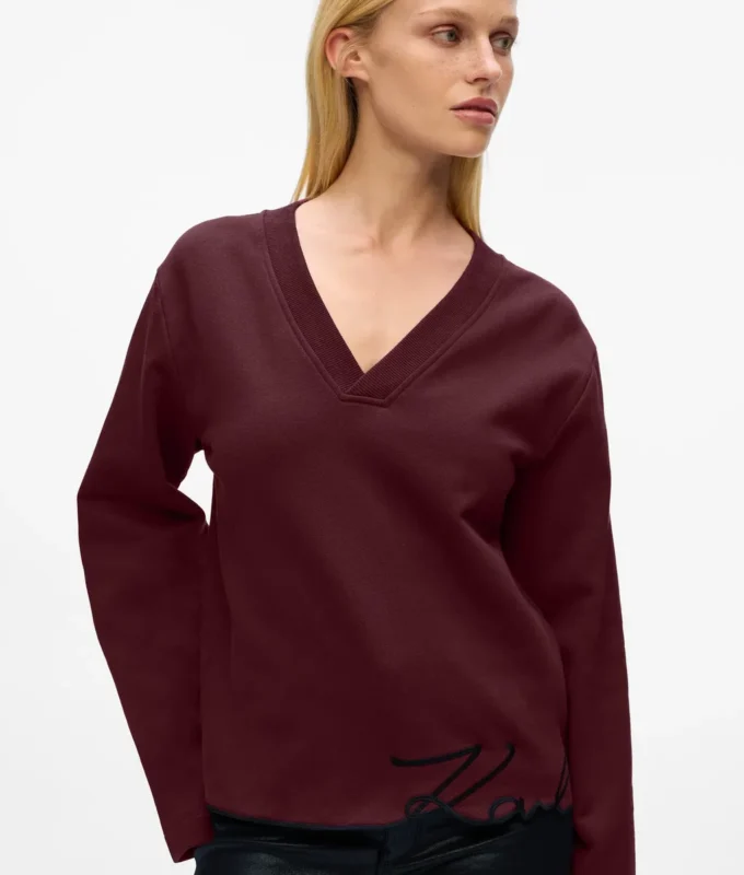 Sweatshirt mit charakteristischem Saum Sweatshirt mit charakteristischem Saum