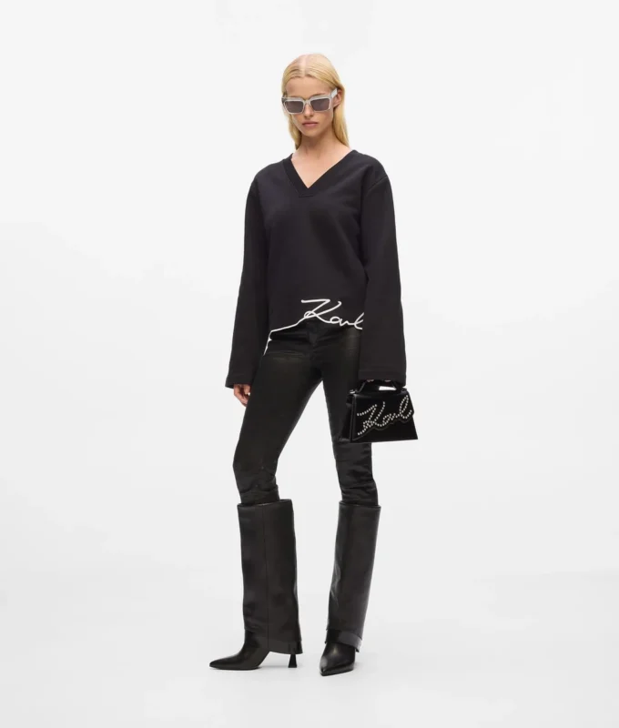 Sweatshirt mit charakteristischem Saum Sweatshirt mit charakteristischem Saum
