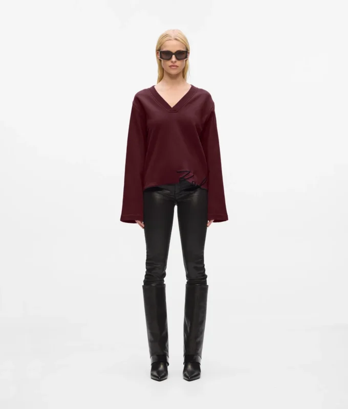 Sweatshirt mit charakteristischem Saum Sweatshirt mit charakteristischem Saum
