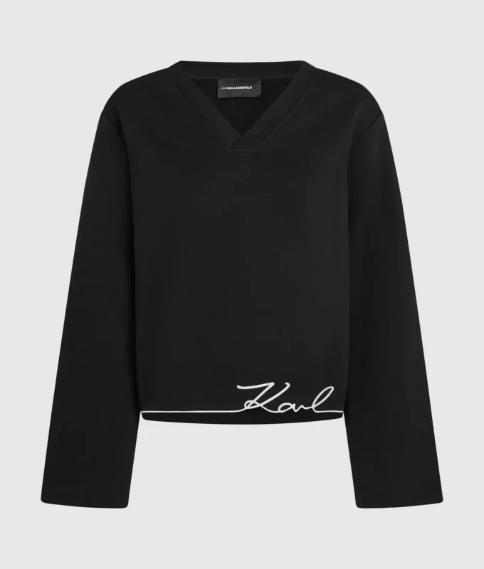 Sweatshirt mit charakteristischem Saum Sweatshirt mit charakteristischem Saum