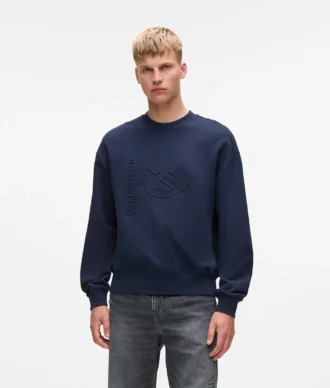 Sweatshirt mit geprägtem Monogramm Sweatshirt mit geprägtem Monogramm