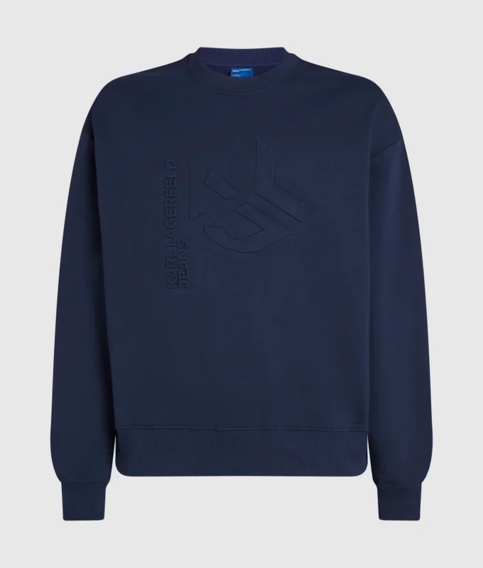 Sweatshirt mit geprägtem Monogramm Sweatshirt mit geprägtem Monogramm