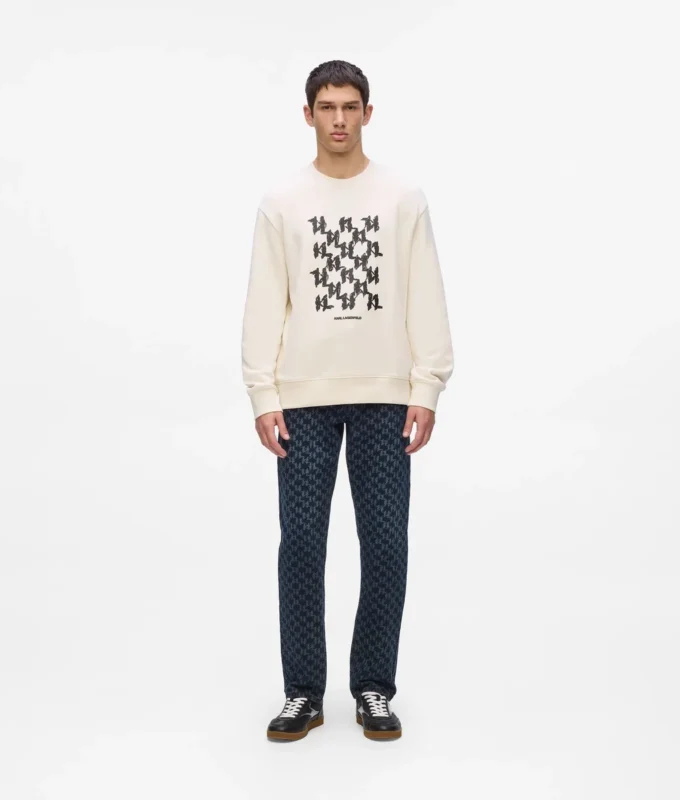Sweatshirt mit grafischem Monogramm