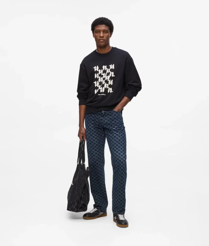 Sweatshirt mit grafischem Monogramm