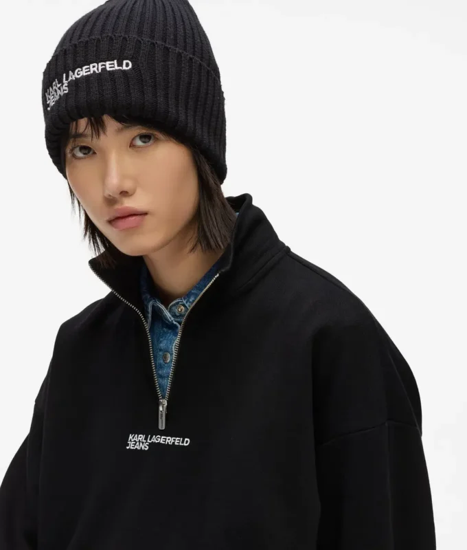 Sweatshirt mit halbem Reißverschluss Sweatshirt mit halbem Reißverschluss