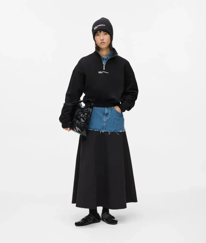 Sweatshirt mit halbem Reißverschluss Sweatshirt mit halbem Reißverschluss