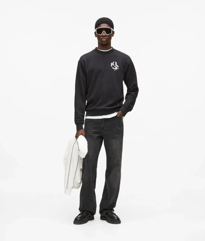 Sweatshirt mit Monogramm-Patch Sweatshirt mit Monogramm-Patch