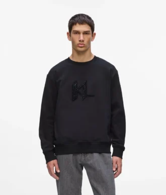 Sweatshirt mit Pailletten-Monogramm