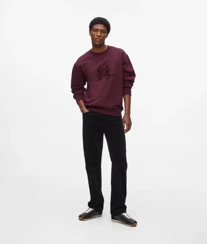 Sweatshirt mit Pailletten-Monogramm Sweatshirt mit Pailletten-Monogramm