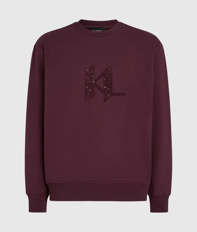 Sweatshirt mit Pailletten-Monogramm Sweatshirt mit Pailletten-Monogramm