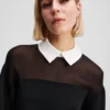 SWEATSHIRT MIT POPLIN-KRAGEN SWEATSHIRT MIT POPLIN-KRAGEN