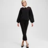 SWEATSHIRT MIT POPLIN-KRAGEN SWEATSHIRT MIT POPLIN-KRAGEN