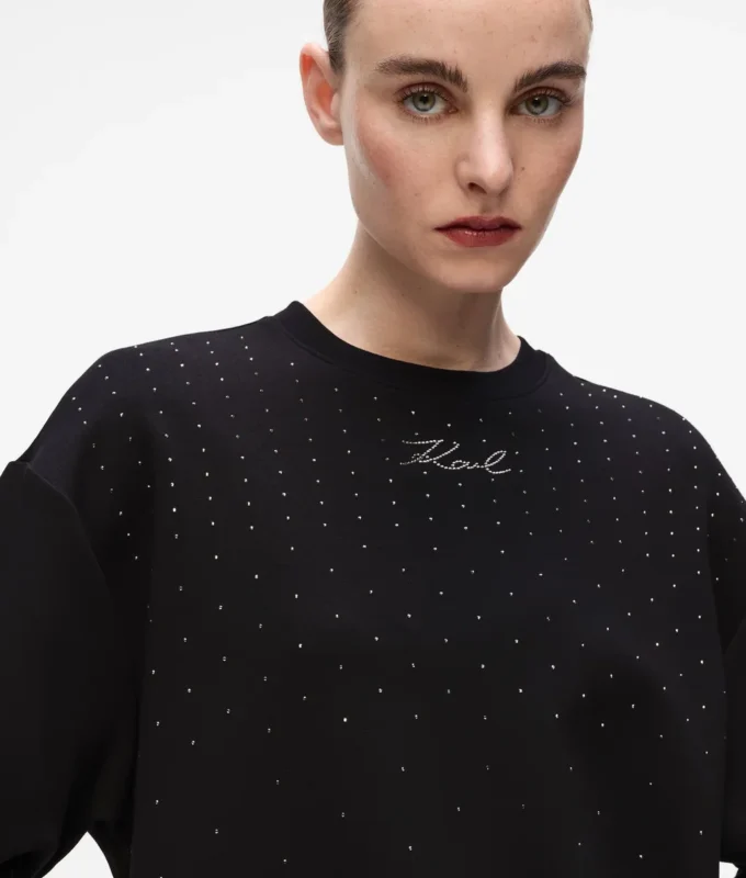 Sweatshirt mit Strasssteinen Sweatshirt mit Strasssteinen