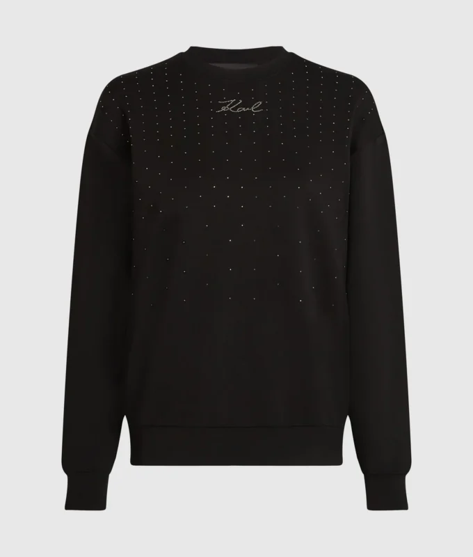 Sweatshirt mit Strasssteinen Sweatshirt mit Strasssteinen