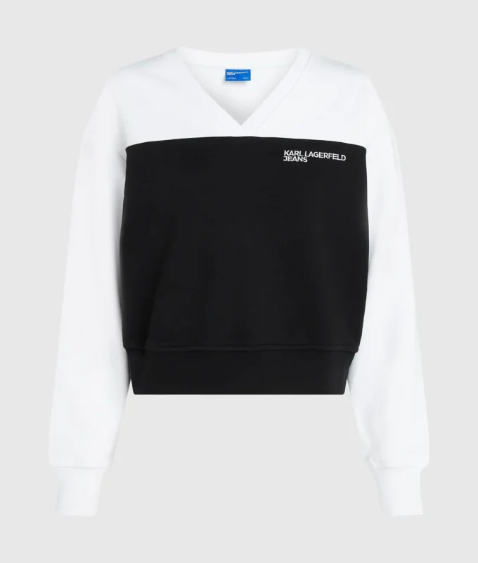 SWEATSHIRT MIT V-AUSSCHNITT SWEATSHIRT MIT V-AUSSCHNITT