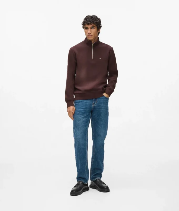 Sweatshirt mit Viertelreißverschluss Sweatshirt mit Viertelreißverschluss