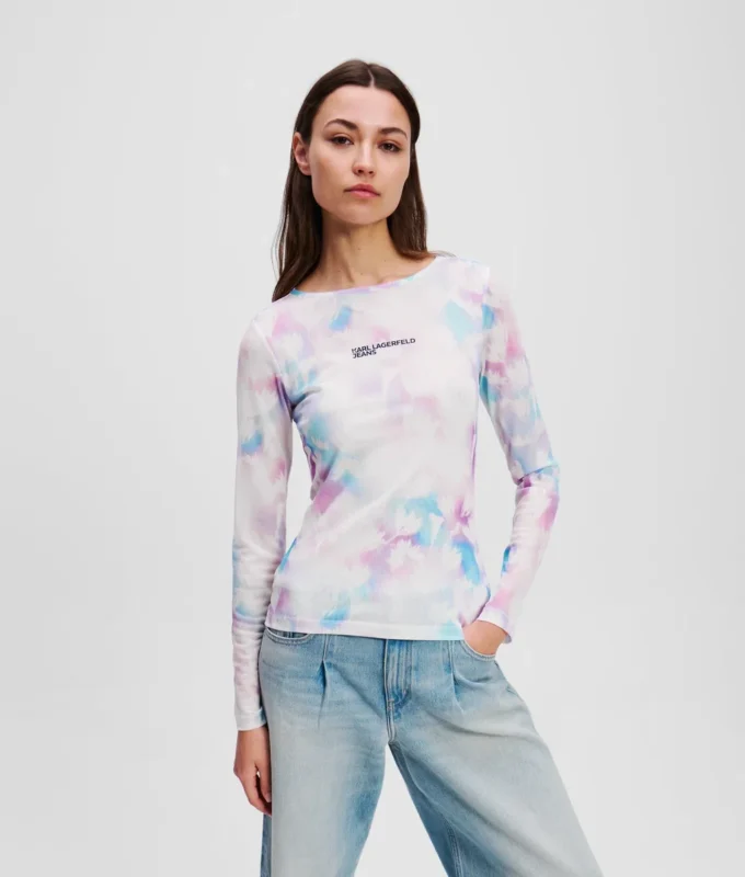 T-SHIRT MIT BLUMENMUSTER T-SHIRT MIT BLUMENMUSTER