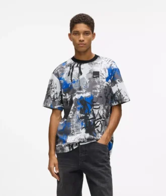 T-Shirt mit durchgehendem Farbeffekt