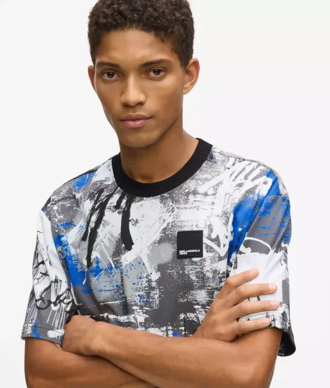 T-Shirt mit durchgehendem Farbeffekt