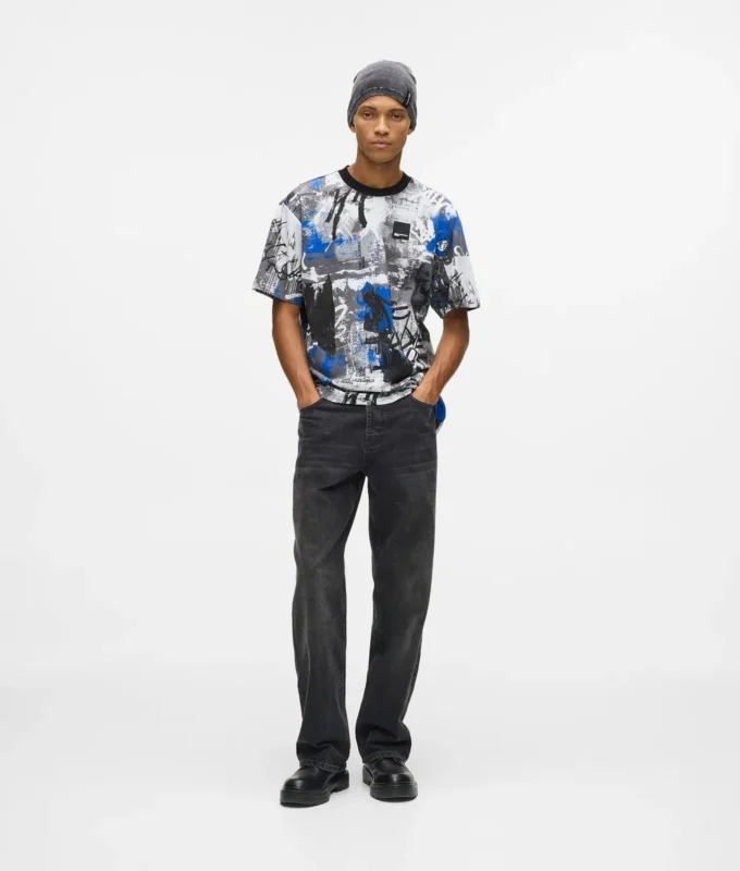 T-Shirt mit durchgehendem Farbeffekt