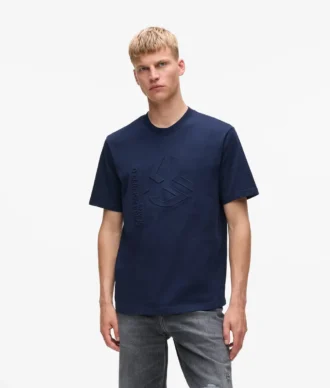 T-Shirt mit geprägtem Monogramm