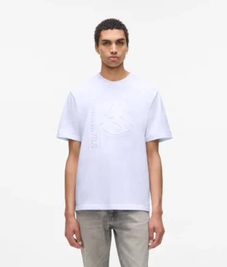 T-Shirt mit geprägtem Monogramm