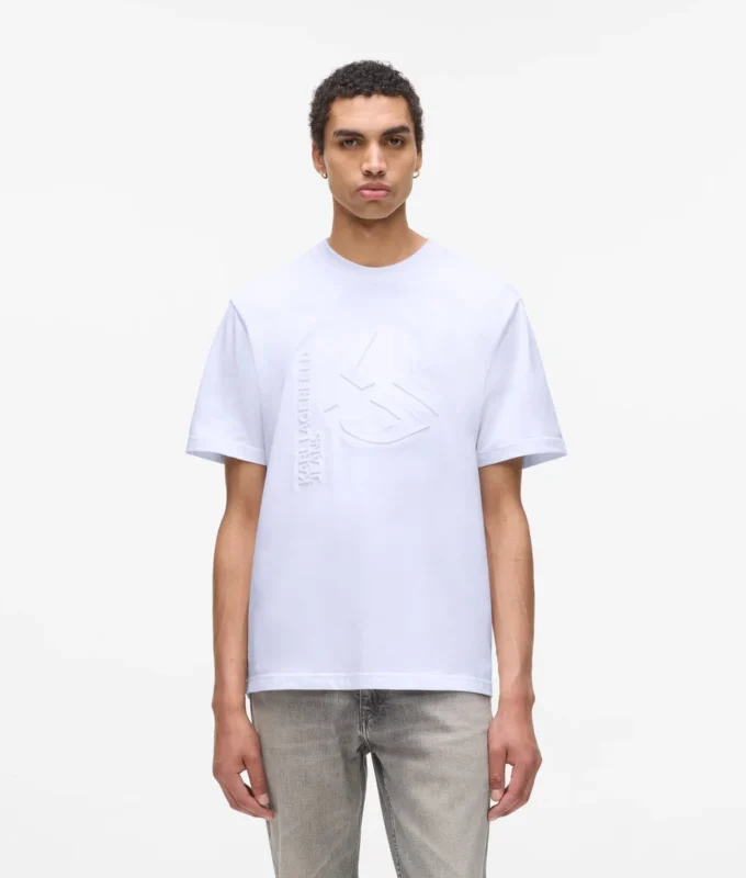 T-Shirt mit geprägtem Monogramm