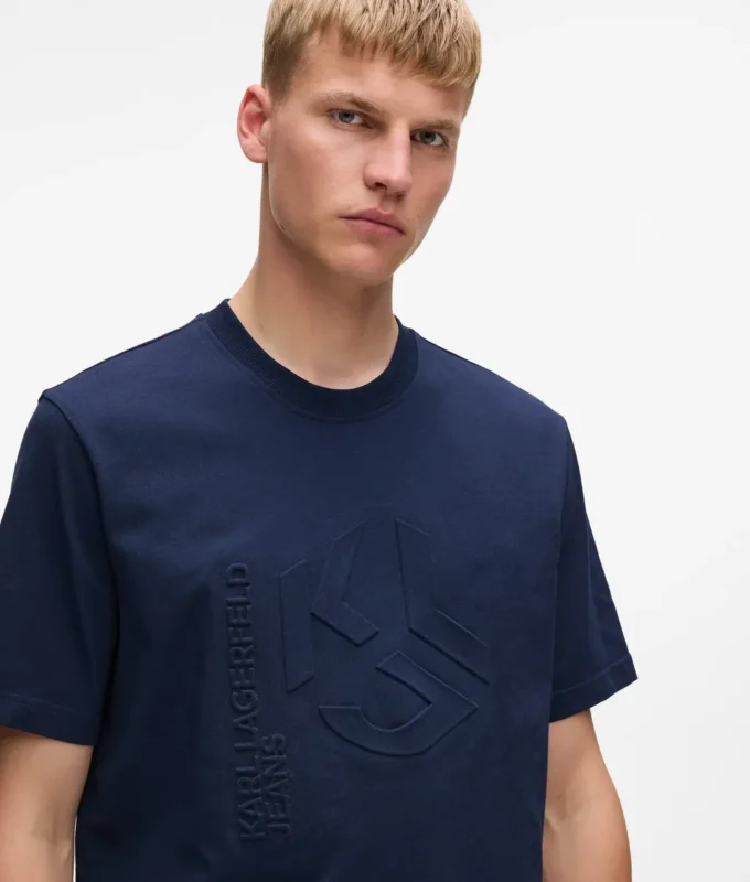 T-Shirt mit geprägtem Monogramm T-Shirt mit geprägtem Monogramm