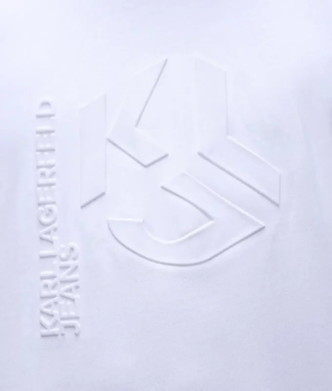 T-Shirt mit geprägtem Monogramm