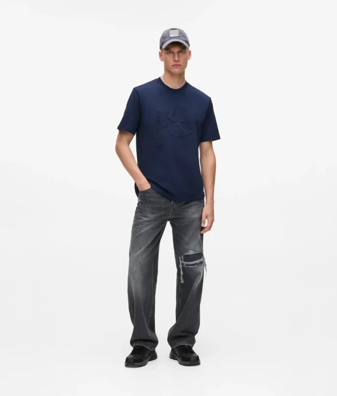 T-Shirt mit geprägtem Monogramm T-Shirt mit geprägtem Monogramm