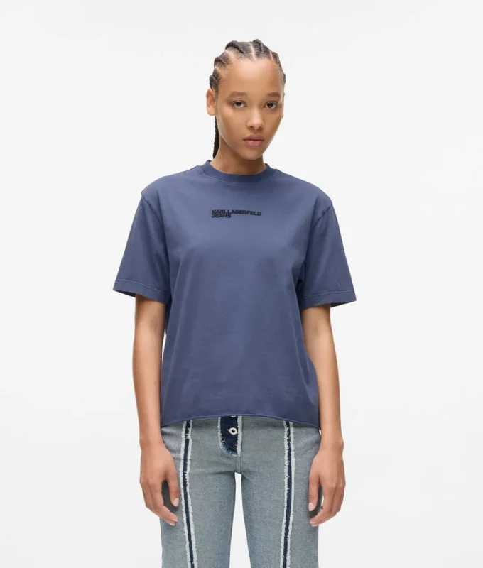 T-Shirt mit gewaschenem Logo T-Shirt mit gewaschenem Logo