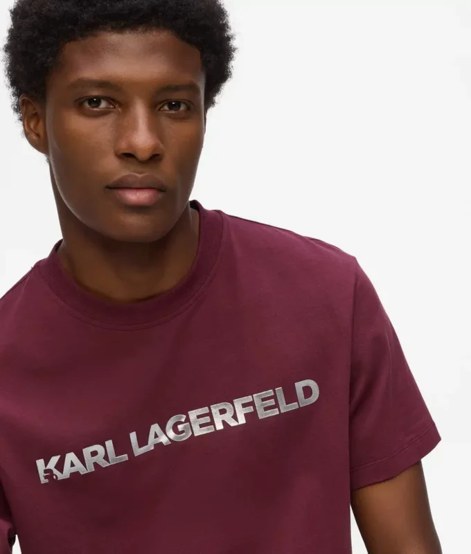 T-Shirt mit Metallic-Logo T-Shirt mit Metallic-Logo