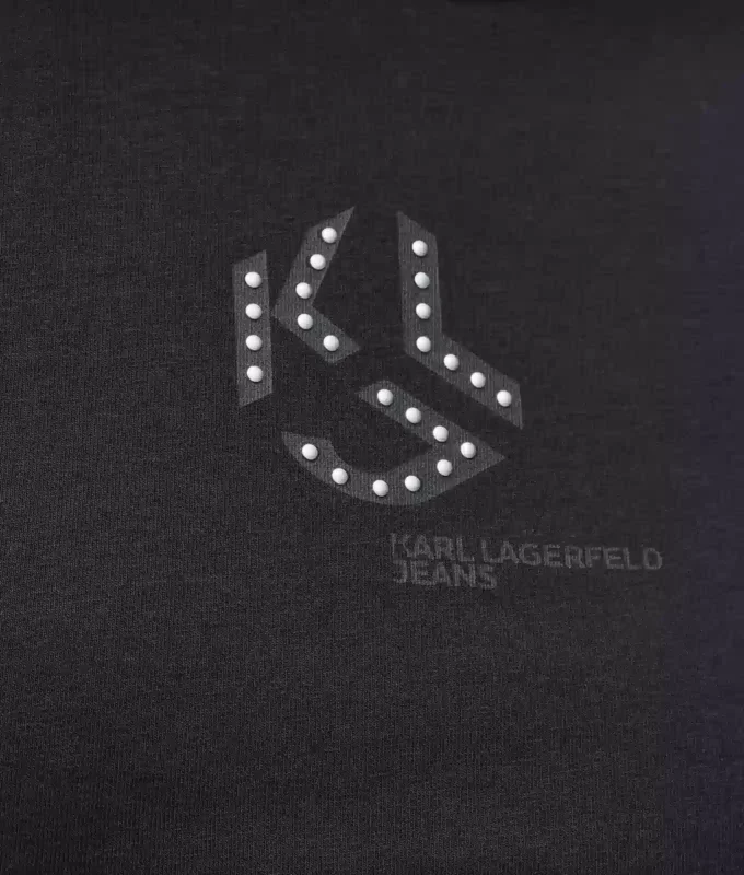 T-Shirt mit Monogramm und Nieten T-Shirt mit Monogramm und Nieten
