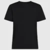 T-Shirt mit Nieten und Signatur