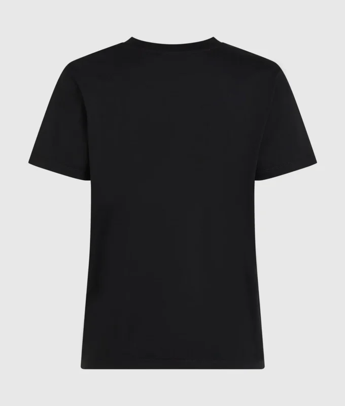 T-Shirt mit Nieten und Signatur