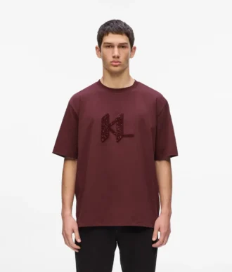 T-Shirt mit Pailletten-Monogramm