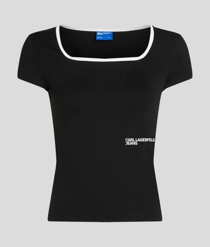 T-SHIRT MIT QUADRATISCHEM AUSSCHNITT T-SHIRT MIT QUADRATISCHEM AUSSCHNITT