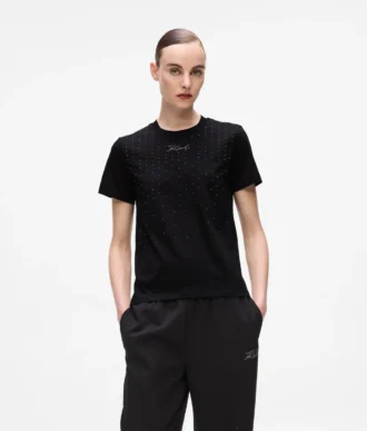 T-Shirt mit Strasssteinen