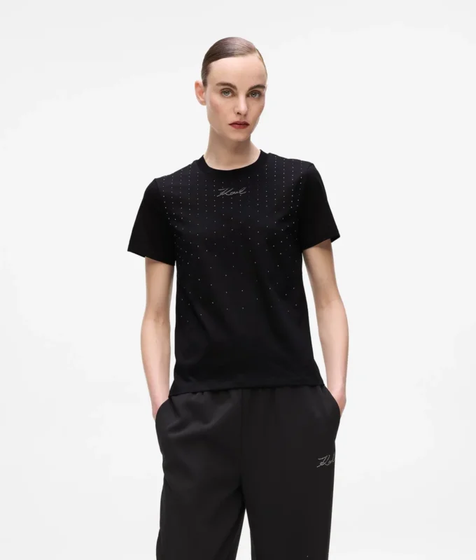 T-Shirt mit Strasssteinen T-Shirt mit Strasssteinen