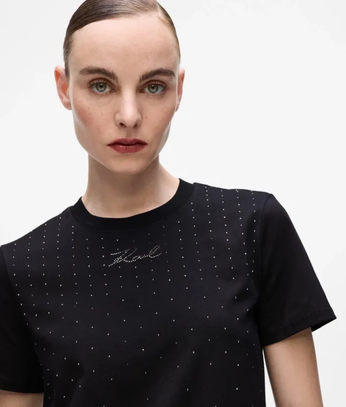 T-Shirt mit Strasssteinen T-Shirt mit Strasssteinen
