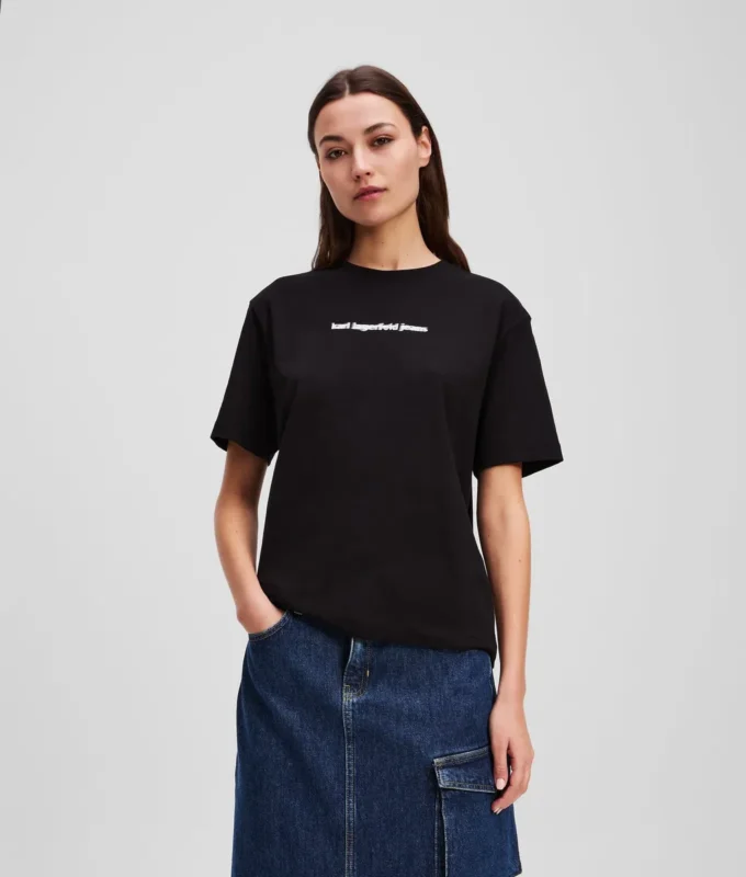 T-SHIRT MIT UNSCHÄRFEREM LOGO T-SHIRT MIT UNSCHÄRFEREM LOGO