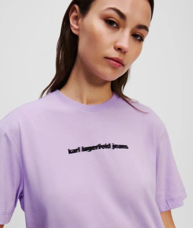 T-SHIRT MIT UNSCHÄRFEREM LOGO T-SHIRT MIT UNSCHÄRFEREM LOGO