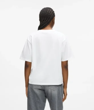 T-Shirt mit V-Ausschnitt und charakteristischem Saum