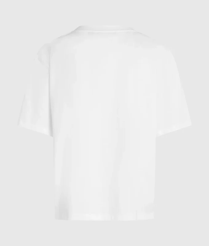 T-Shirt mit V-Ausschnitt und charakteristischem Saum