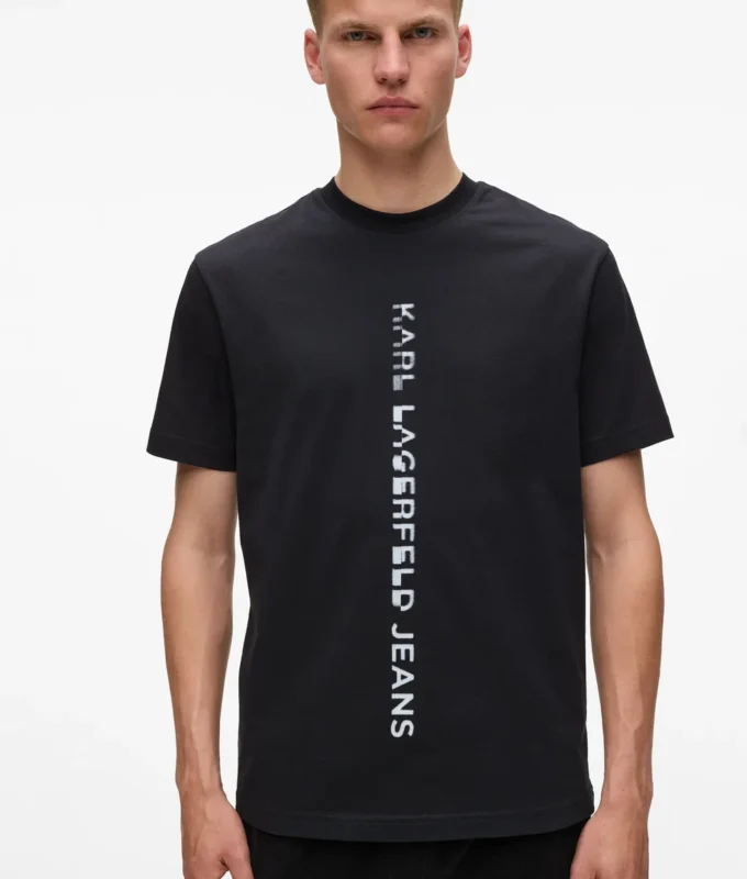 T-Shirt mit vertikalem Logo T-Shirt mit vertikalem Logo